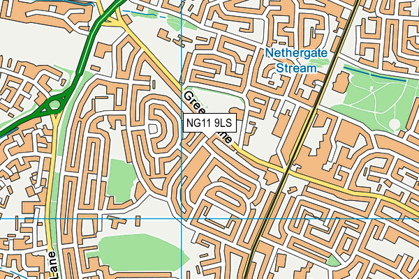 NG11 9LS map - OS VectorMap District (Ordnance Survey)