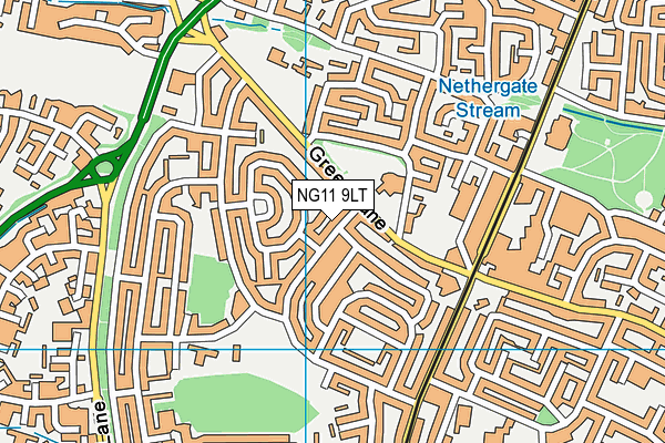 NG11 9LT map - OS VectorMap District (Ordnance Survey)