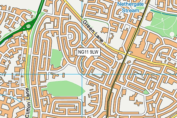 NG11 9LW map - OS VectorMap District (Ordnance Survey)
