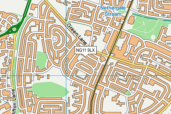 NG11 9LX map - OS VectorMap District (Ordnance Survey)