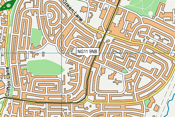 NG11 9NB map - OS VectorMap District (Ordnance Survey)