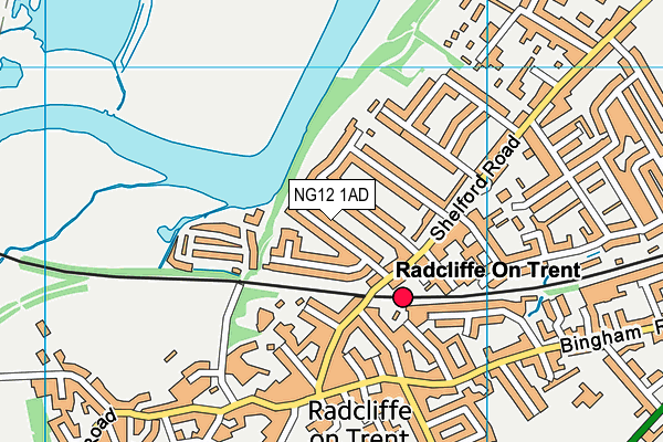 NG12 1AD map - OS VectorMap District (Ordnance Survey)