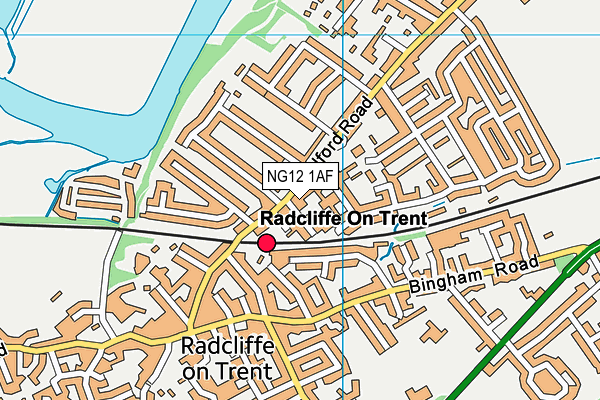 NG12 1AF map - OS VectorMap District (Ordnance Survey)