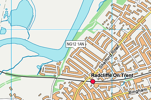 NG12 1AN map - OS VectorMap District (Ordnance Survey)