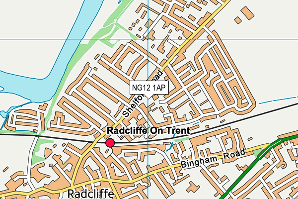 NG12 1AP map - OS VectorMap District (Ordnance Survey)