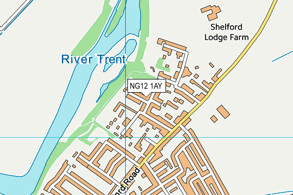 NG12 1AY map - OS VectorMap District (Ordnance Survey)