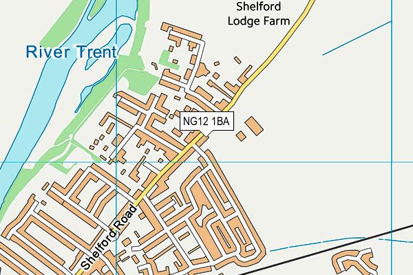 NG12 1BA map - OS VectorMap District (Ordnance Survey)