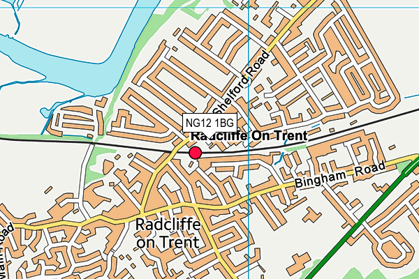 NG12 1BG map - OS VectorMap District (Ordnance Survey)