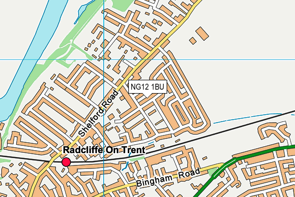 NG12 1BU map - OS VectorMap District (Ordnance Survey)