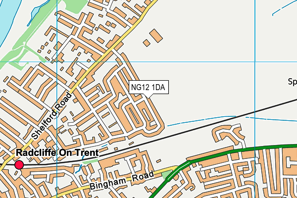 NG12 1DA map - OS VectorMap District (Ordnance Survey)