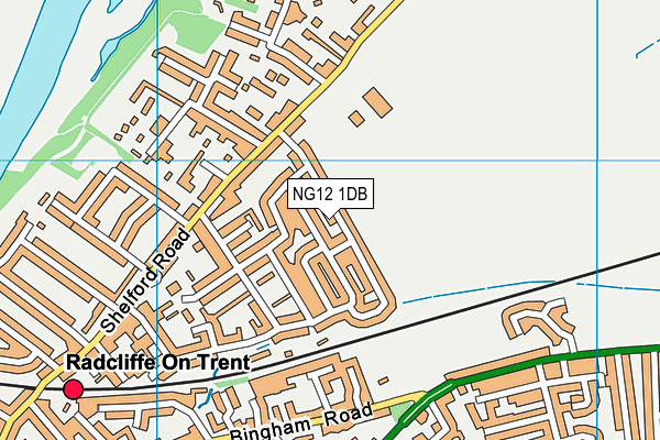 NG12 1DB map - OS VectorMap District (Ordnance Survey)