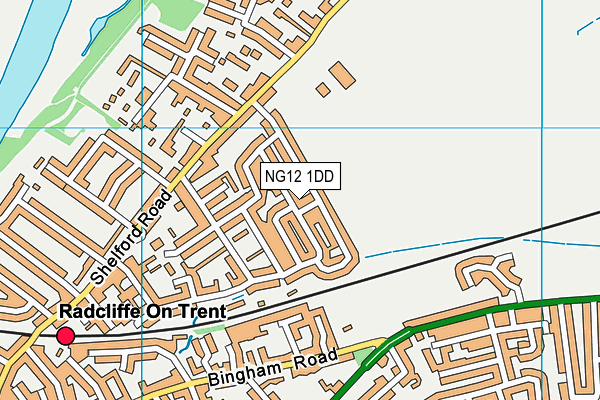 NG12 1DD map - OS VectorMap District (Ordnance Survey)