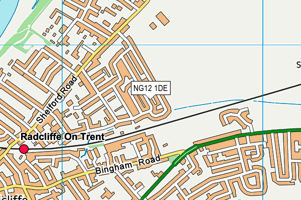 NG12 1DE map - OS VectorMap District (Ordnance Survey)