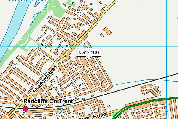NG12 1DG map - OS VectorMap District (Ordnance Survey)