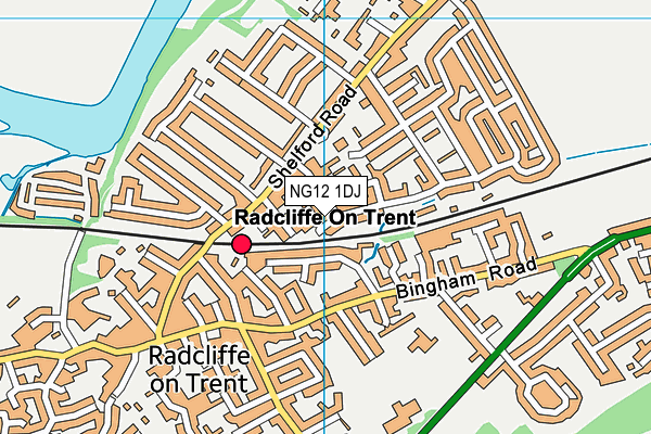 NG12 1DJ map - OS VectorMap District (Ordnance Survey)