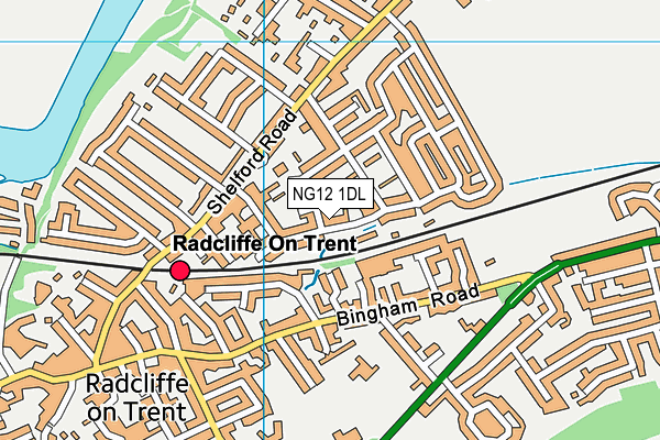 NG12 1DL map - OS VectorMap District (Ordnance Survey)