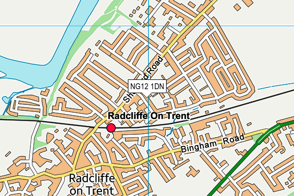 NG12 1DN map - OS VectorMap District (Ordnance Survey)