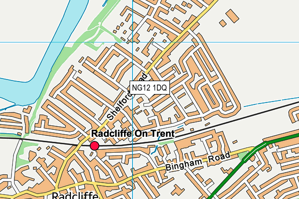 NG12 1DQ map - OS VectorMap District (Ordnance Survey)