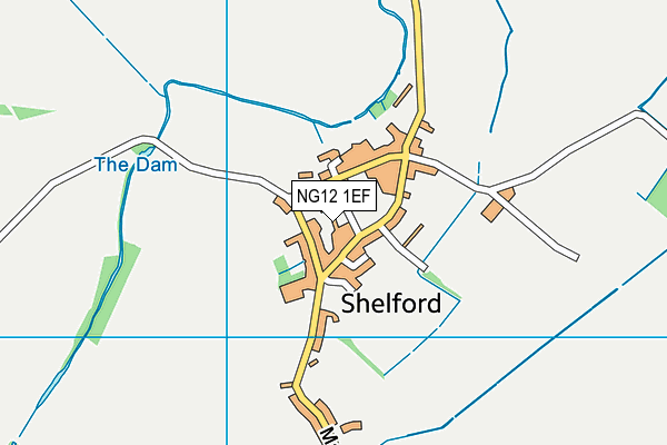 NG12 1EF map - OS VectorMap District (Ordnance Survey)