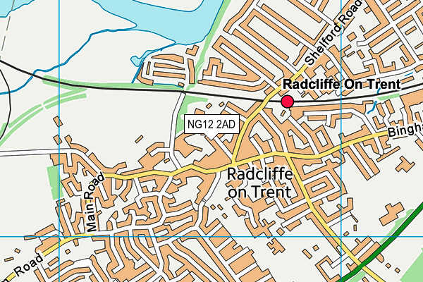 NG12 2AD map - OS VectorMap District (Ordnance Survey)