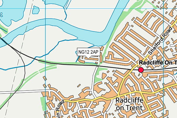 NG12 2AP map - OS VectorMap District (Ordnance Survey)