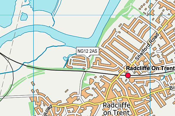 NG12 2AS map - OS VectorMap District (Ordnance Survey)