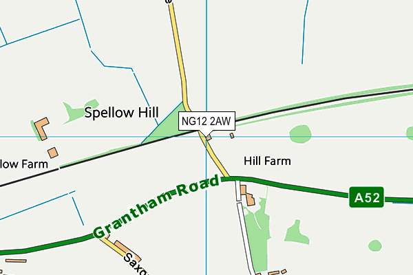 NG12 2AW map - OS VectorMap District (Ordnance Survey)