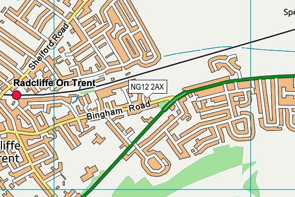 NG12 2AX map - OS VectorMap District (Ordnance Survey)