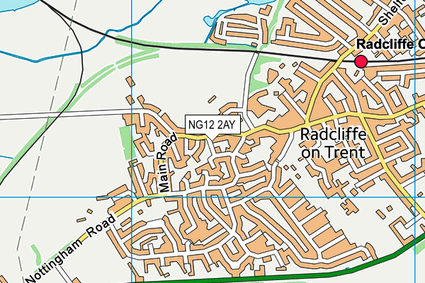 NG12 2AY map - OS VectorMap District (Ordnance Survey)