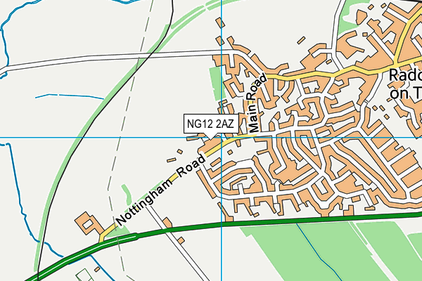 NG12 2AZ map - OS VectorMap District (Ordnance Survey)
