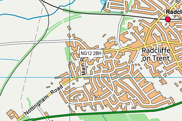 NG12 2BH map - OS VectorMap District (Ordnance Survey)