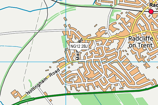 NG12 2BJ map - OS VectorMap District (Ordnance Survey)