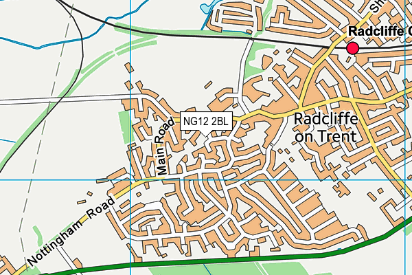 NG12 2BL map - OS VectorMap District (Ordnance Survey)