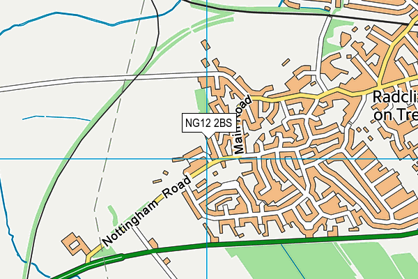 NG12 2BS map - OS VectorMap District (Ordnance Survey)
