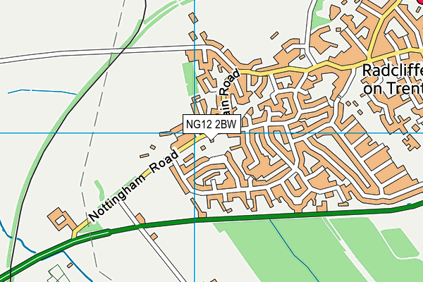 NG12 2BW map - OS VectorMap District (Ordnance Survey)