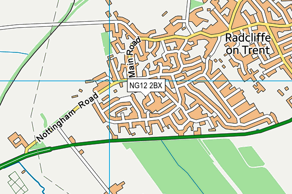 NG12 2BX map - OS VectorMap District (Ordnance Survey)