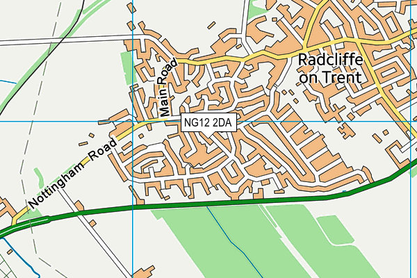 NG12 2DA map - OS VectorMap District (Ordnance Survey)