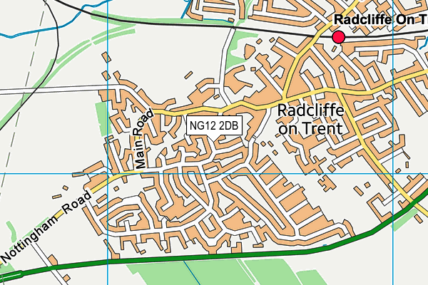 NG12 2DB map - OS VectorMap District (Ordnance Survey)