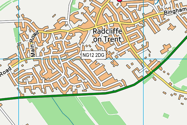 NG12 2DG map - OS VectorMap District (Ordnance Survey)