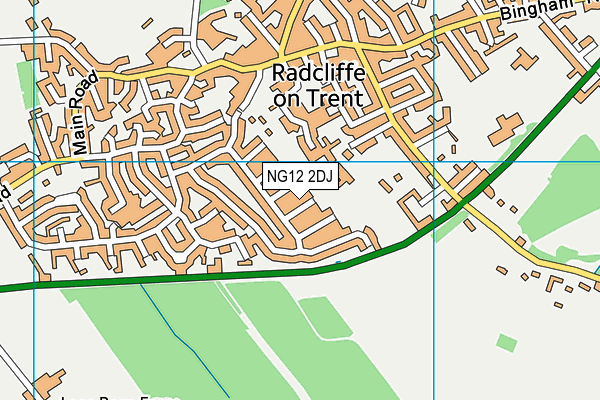 NG12 2DJ map - OS VectorMap District (Ordnance Survey)