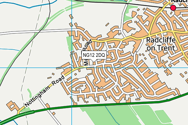 NG12 2DQ map - OS VectorMap District (Ordnance Survey)