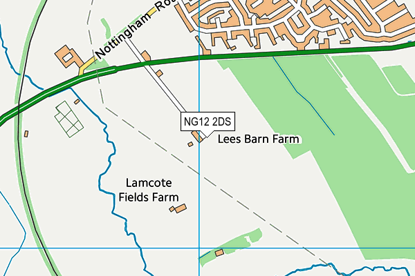 NG12 2DS map - OS VectorMap District (Ordnance Survey)