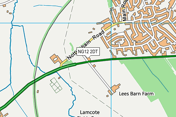 NG12 2DT map - OS VectorMap District (Ordnance Survey)