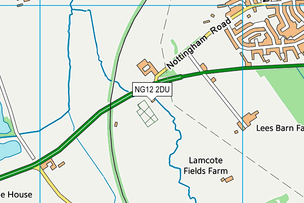 Radcliffe-on-trent Cricket Club map (NG12 2DU) - OS VectorMap District (Ordnance Survey)