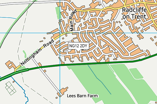 NG12 2DY map - OS VectorMap District (Ordnance Survey)