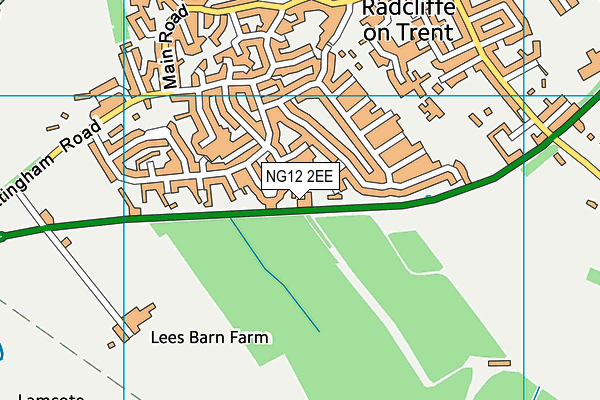 NG12 2EE map - OS VectorMap District (Ordnance Survey)