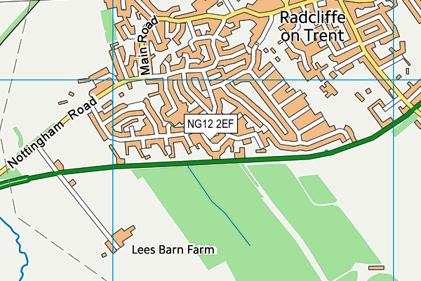 NG12 2EF map - OS VectorMap District (Ordnance Survey)