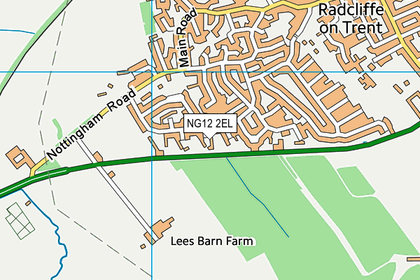 NG12 2EL map - OS VectorMap District (Ordnance Survey)