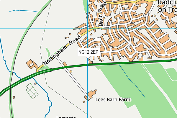 NG12 2EP map - OS VectorMap District (Ordnance Survey)