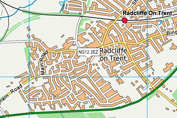 NG12 2EZ map - OS VectorMap District (Ordnance Survey)